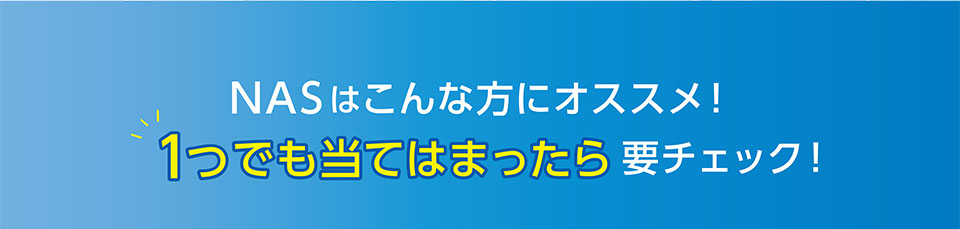 NASはこんな方にオススメ！1つでも当てはまったら要チェック！